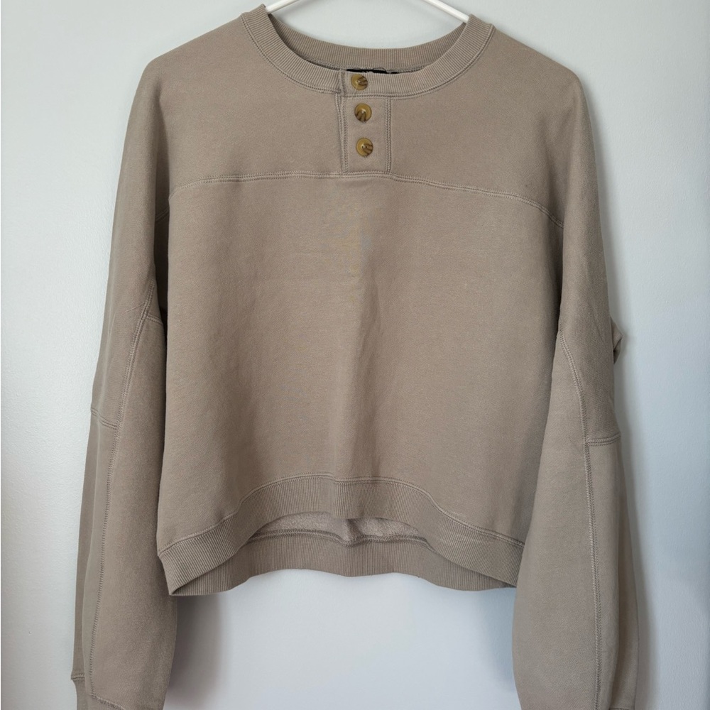 Beige Crew Neck Sweater